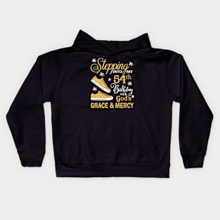 Stepping Into My 54th Birthday With God's Grace & Mercy Bday Kids Hoodie